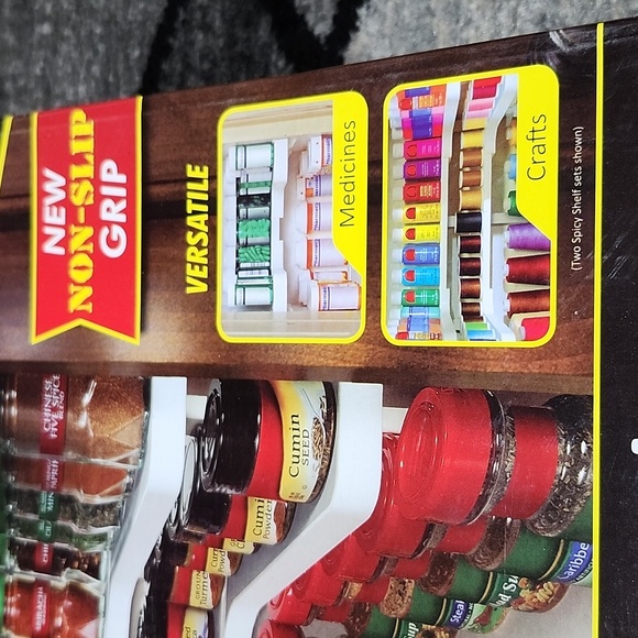 SPICY SHELF DELUXE MUITI-PURPOSE STACKABLE WHITE CABINET ORGANIZER SET-O… - Picture 4 of 15